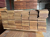 Guyana ipé kopse veer en groef (buitenparket) 650x145x21mm (111x) - afbeelding 3 van  3