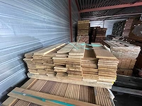 Guyana ipé kopse veer en groef (buitenparket) 650x145x21mm (91x) - afbeelding 1 van  3