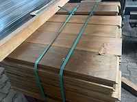 Guyana ipé kopse veer en groef (buitenparket) 650x145x21mm (96x) - afbeelding 1 van  3