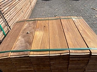 Guyana ipé met kopse veer en groef (buitenparket) 650x145x21mm (120x) - afbeelding 1 van  3