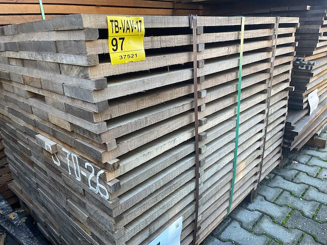 Guyana ipé planken fijnbezaagd 1250x130x27mm (133x) - afbeelding 2 van  3