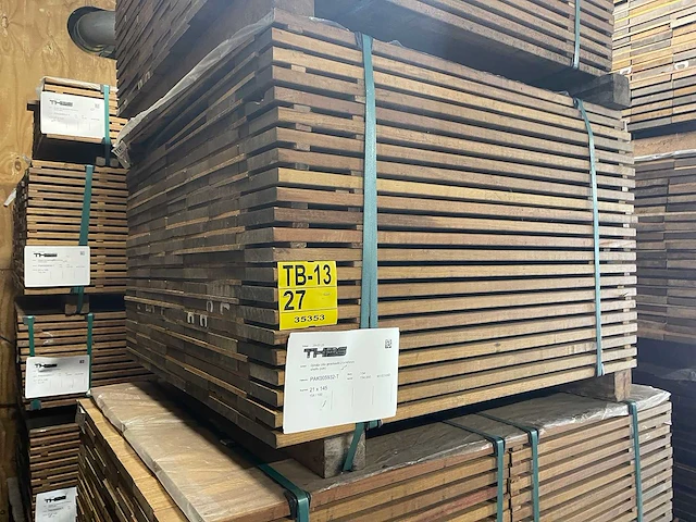 Guyana ipé planken geschaafd 1000x145x21mm (154x) - afbeelding 4 van  4