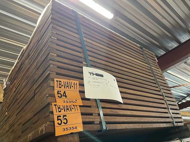Guyana ipé planken geschaafd 1000x145x21mm (77x) - afbeelding 4 van  4