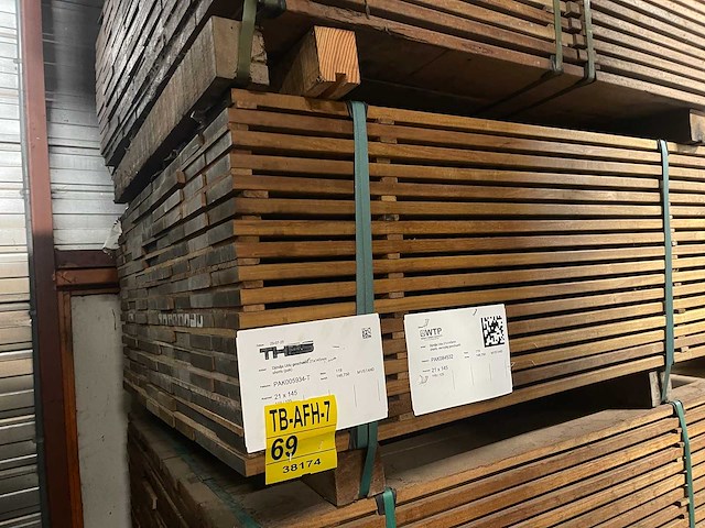 Guyana ipé planken geschaafd 1250x145x21mm (119x) - afbeelding 4 van  4