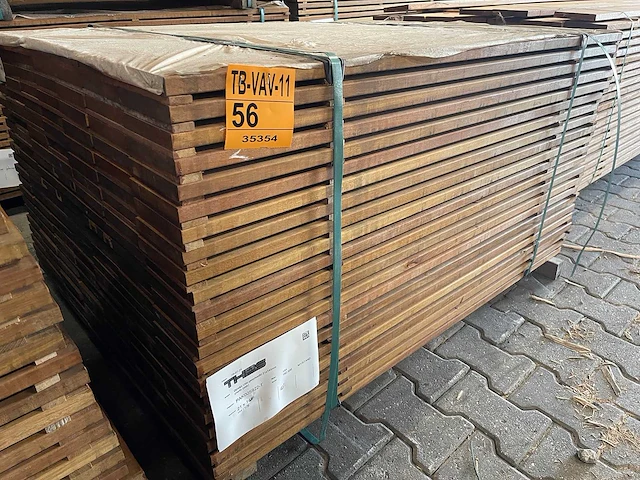 Guyana ipé planken geschaafd 1250x145x21mm (154x) - afbeelding 4 van  4