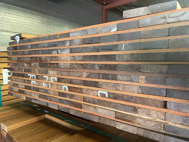Guyana ipé planken geschaafd 1250x70x21mm (158x) - afbeelding 3 van  3