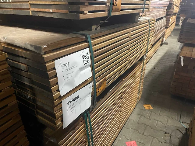 Guyana ipé planken geschaafd 1550x145x21mm (73x) - afbeelding 4 van  4