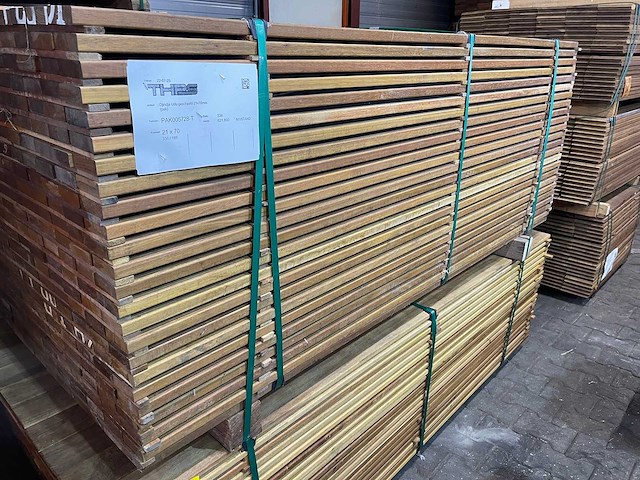 Guyana ipé planken geschaafd 1550x70x21mm (308x) - afbeelding 2 van  4