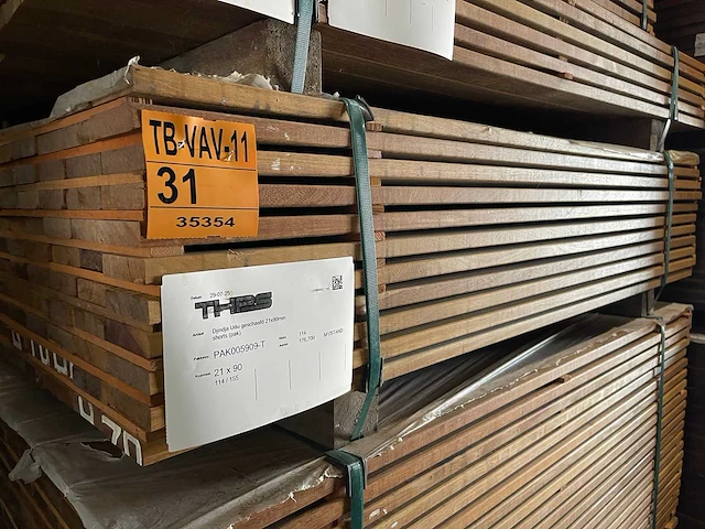 Guyana ipé planken geschaafd 1550x90x21mm (114x) - afbeelding 4 van  4
