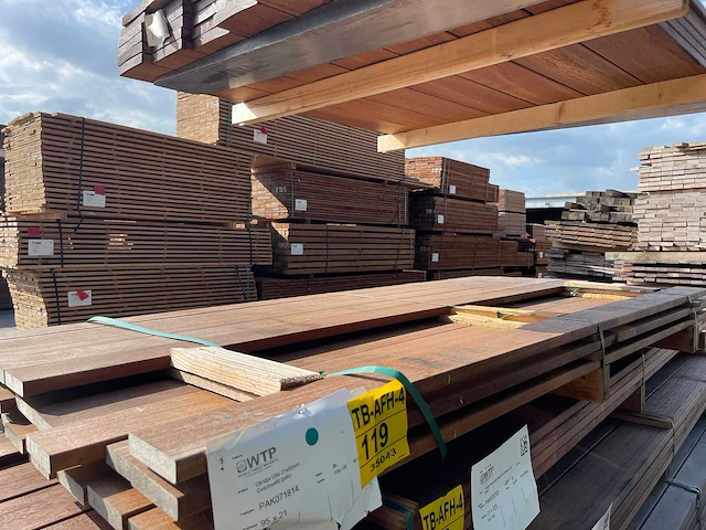 Guyana ipé planken geschaafd 1850x95x21mm (24x) - afbeelding 2 van  3