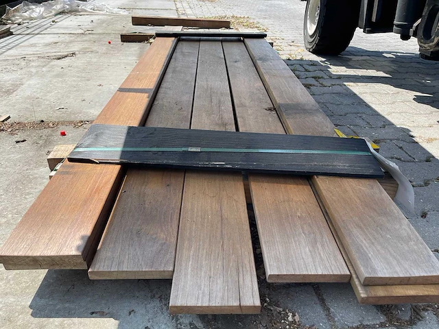 Guyana ipé planken geschaafd 2450x145x21mm (7x) - afbeelding 1 van  3