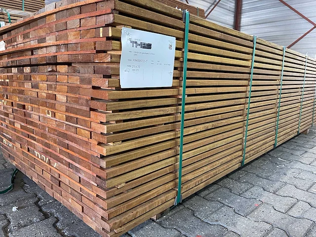 Guyana ipé planken geschaafd 2450x70x21mm (168x) - afbeelding 2 van  4