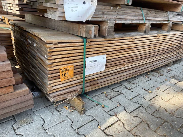 Guyana ipé planken geschaafd 2500x190x16mm (90x) - afbeelding 4 van  4