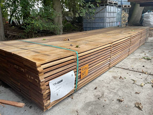 Guyana ipé planken geschaafd 3000x140x16mm (91x) - afbeelding 2 van  3