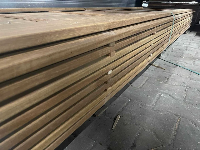 Guyana ipé planken geschaafd 3350x120x21mm (66x) - afbeelding 2 van  3
