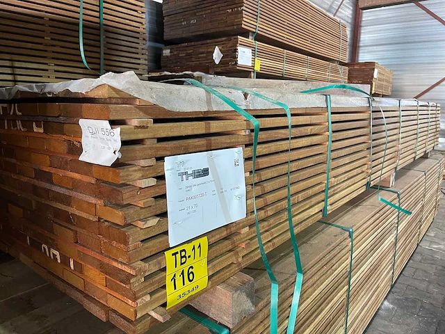 Guyana ipé planken geschaafd 3350x70x21mm (182x) - afbeelding 4 van  4