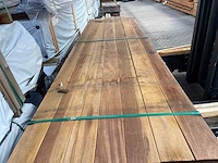 Guyana ipé planken geschaafd 3500x140x16mm (182x) - afbeelding 1 van  3