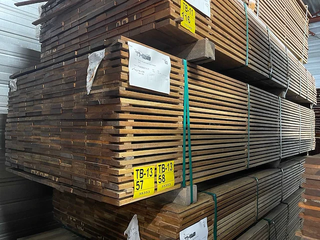 Guyana ipé planken geschaafd 3500x90x16mm (121x) - afbeelding 4 van  4