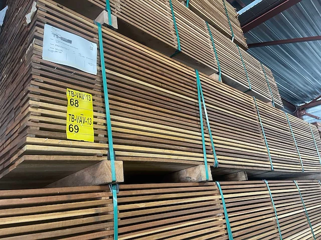 Guyana ipé planken geschaafd 3500x90x16mm (143x) - afbeelding 4 van  4