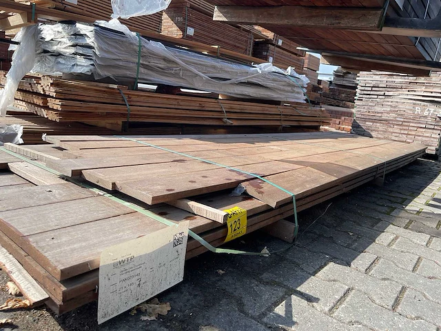 Guyana ipé planken geschaafd 3650-4300x145x21mm (26x) - afbeelding 2 van  3