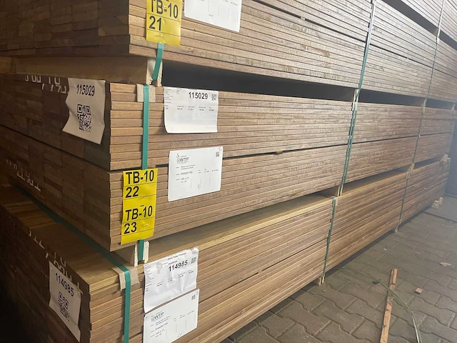 Guyana ipe planken geschaafd 3650x145x21mm (70x) - afbeelding 4 van  4