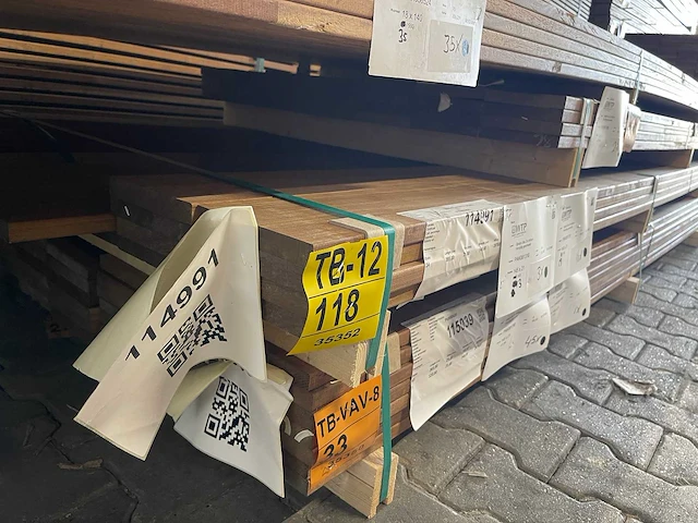 Guyana ipé planken geschaafd 3950-4550x145x21mm (22x) - afbeelding 4 van  4