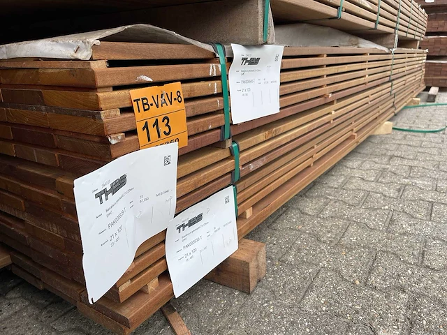 Guyana ipé planken geschaafd 3950x120x21mm (45x) - afbeelding 4 van  4