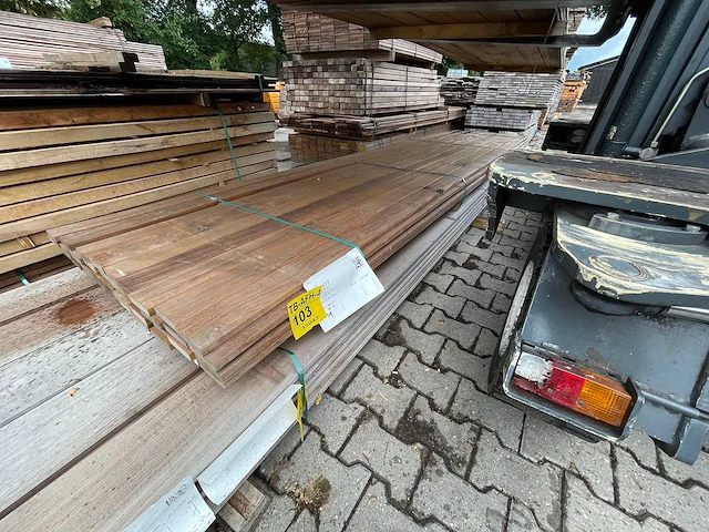 Guyana ipé planken geschaafd 4000x90x21mm (39x) - afbeelding 2 van  3