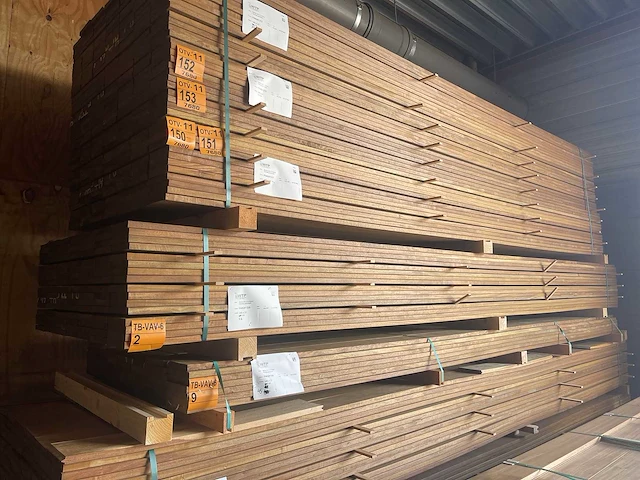 Guyana ipé planken geschaafd 4250x145x21mm (78x) - afbeelding 4 van  4