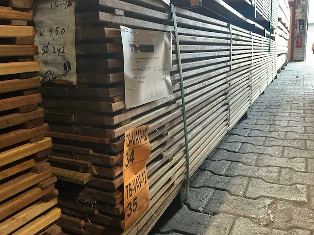 Guyana ipé planken geschaafd 4500x90x16mm (121x) - afbeelding 4 van  4