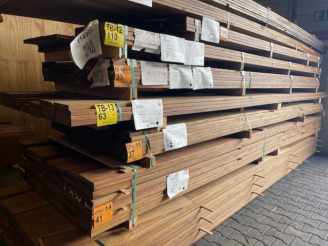 Guyana ipé planken geschaafd 4550x145x21mm (24x) - afbeelding 4 van  4