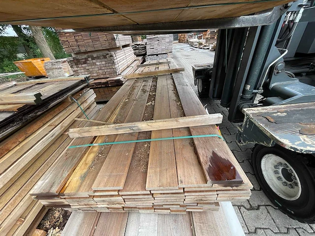 Guyana ipé planken geschaafd 4550x145x21mm (43x) - afbeelding 1 van  3
