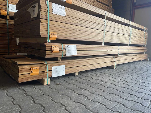 Guyana ipé planken geschaafd 4550x145x21mm (60x) - afbeelding 4 van  4