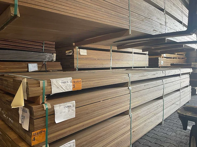 Guyana ipé planken geschaafd 4850x145x21mm (31x) - afbeelding 4 van  4