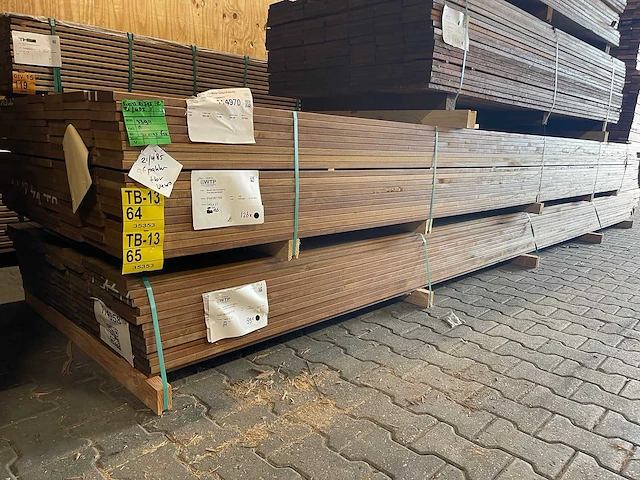 Guyana ipé planken geschaafd 4850x145x21mm (50x) - afbeelding 4 van  4