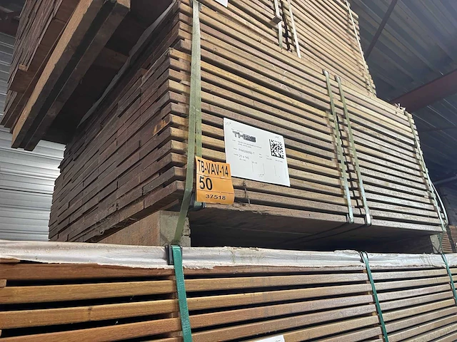 Guyana ipé planken geschaafd 650-1250x145x21mm (114x) - afbeelding 4 van  4
