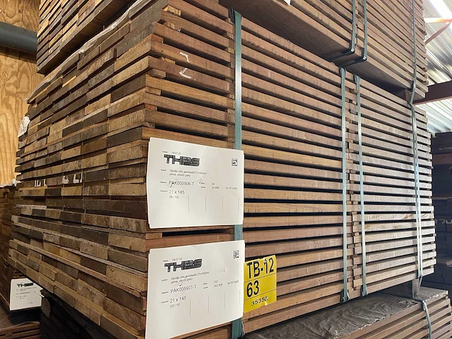 Guyana ipé planken geschaafd 650-1250x145x21mm (280x) - afbeelding 4 van  4