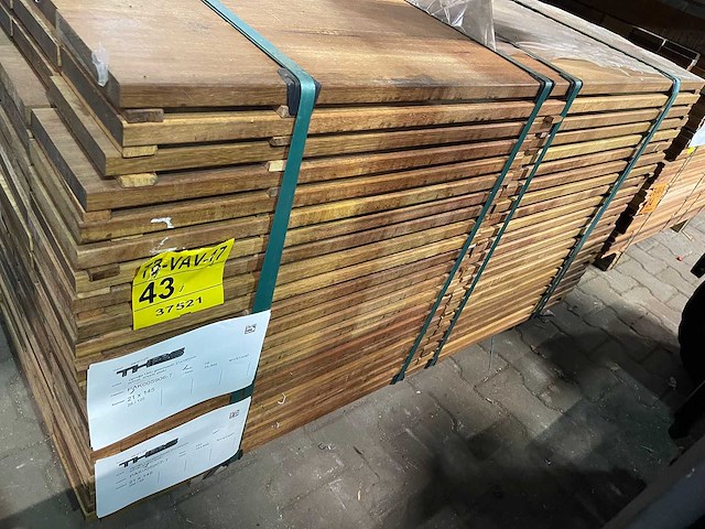 Guyana ipé planken geschaafd 650-1250x145x21mm (280x) - afbeelding 4 van  4