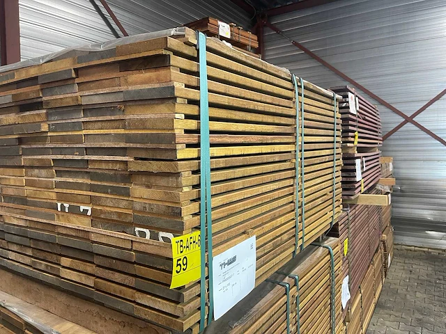 Guyana ipé planken geschaafd 650-1250x145x21mm (294x) - afbeelding 4 van  4