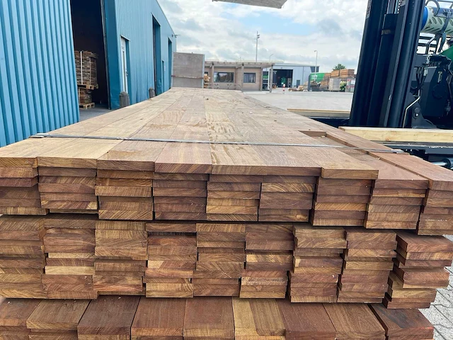 Guyana ipé planken geschaafd gevingerlast 4340-5000x120x21mm (79x) - afbeelding 3 van  3