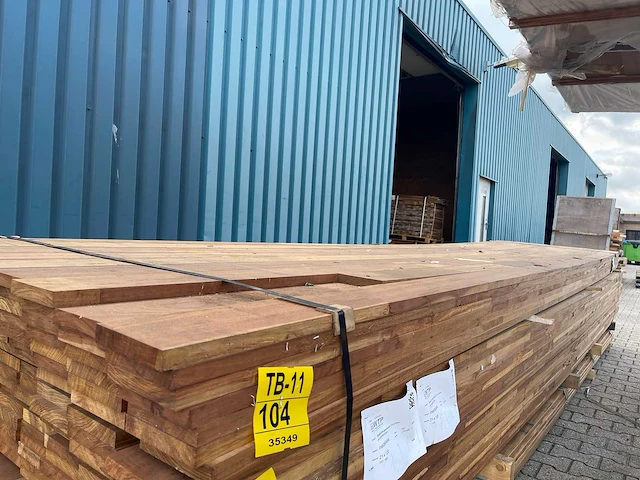 Guyana ipé planken geschaafd gevingerlast 5000x120x21mm (78x) - afbeelding 2 van  3