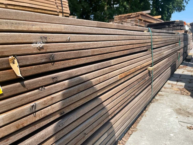 Guyana ipé planken geschaafd/gevingerlast 5000x140x18mm (75x) - afbeelding 2 van  3