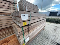 Guyana teak balken fijnbezaagd 2750x100x100mm (27x) - afbeelding 4 van  4