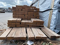Guyana teak balken fijnbezaagd 3000-4500x100x50mm (99x) - afbeelding 3 van  3