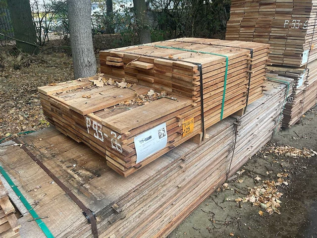 Guyana teak beschoeiingsplanken 1000-1500x150x20mm (84x) - afbeelding 4 van  4