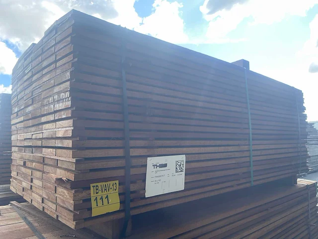 Guyana teak beschoeiingsplanken 1500-2000x150x20mm (153x) - afbeelding 4 van  4