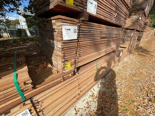 Guyana teak beschoeiingsplanken 2500x100x20mm (207x) - afbeelding 4 van  4