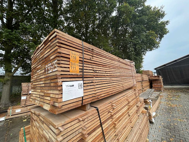 Guyana teak beschoeiingsplanken 2500x150x20mm (69x) - afbeelding 4 van  4