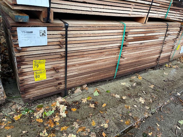 Guyana teak beschoeiingsplanken 2500x150x20mm (69x) - afbeelding 4 van  4