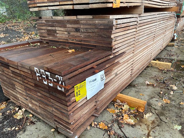 Guyana teak beschoeiingsplanken 3000-3500x150x20mm (138x) - afbeelding 4 van  4